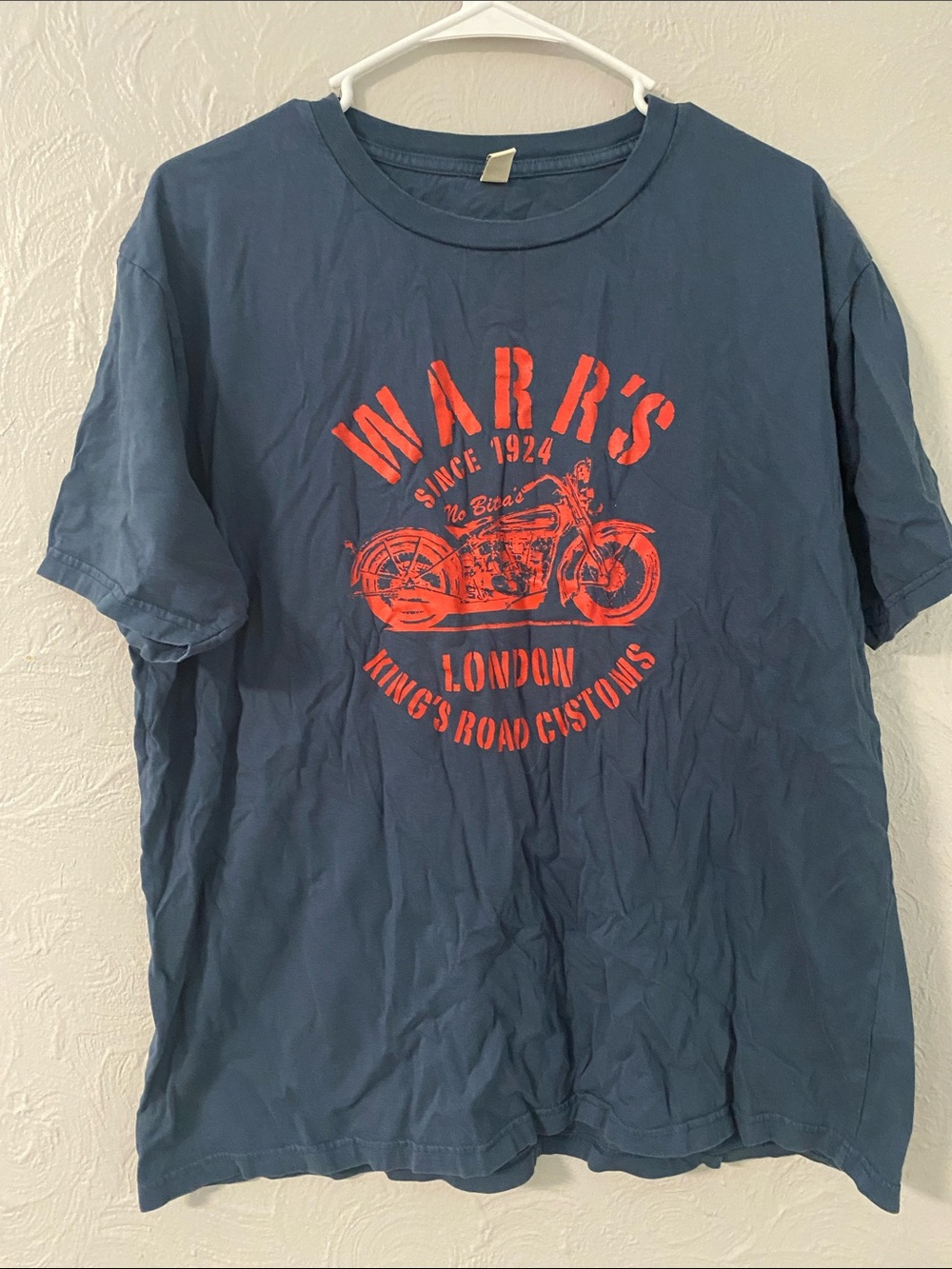 London Graphic Tee - Navy with Orange Print